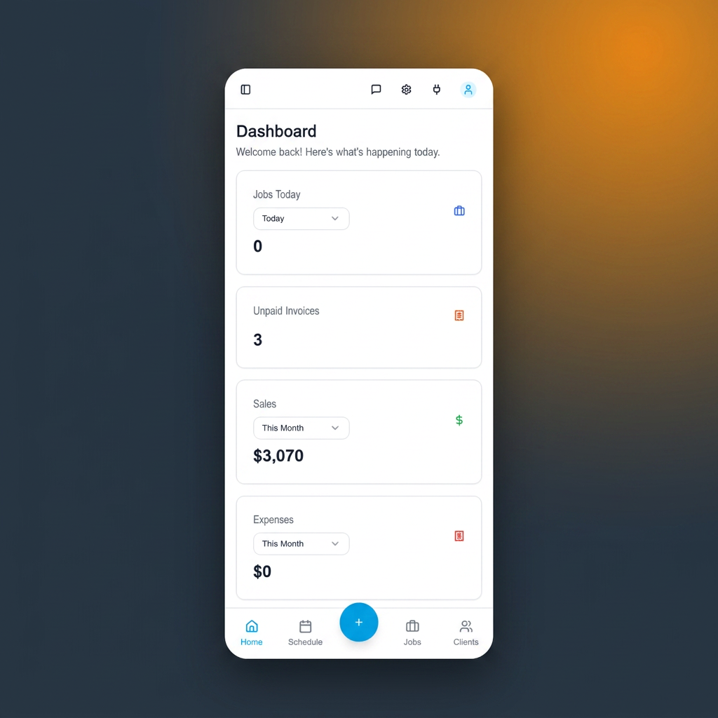 CrewOpsPro mobile web app on iPhone showing a job detail with checklist and Start Job button